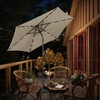 Image 3: 9ft. Patio Umbrella Solar LED Lights Steel Tilt with Crank