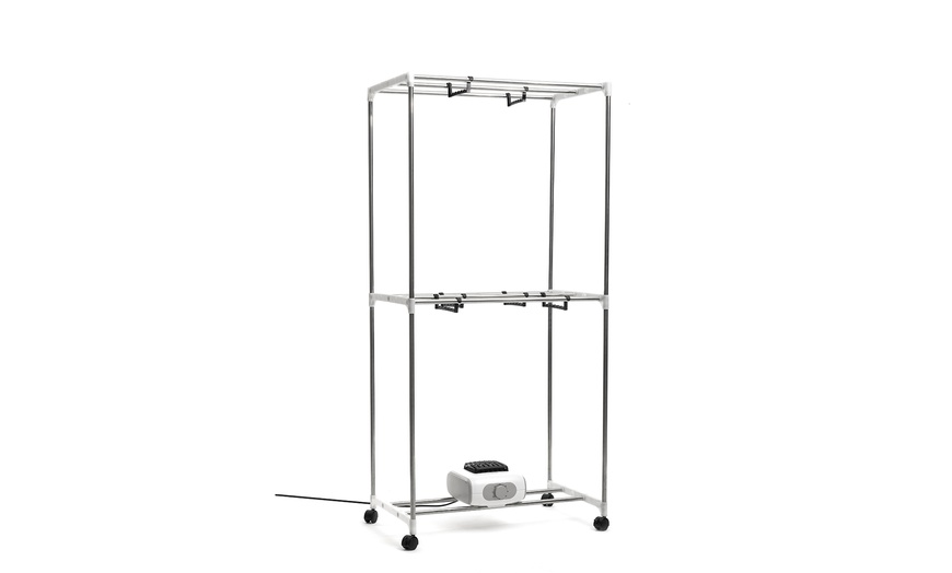 Image 16: InnovaGoods elektrischer Wäschetrockner Dupledry mit 2 Höhen 1200 W 