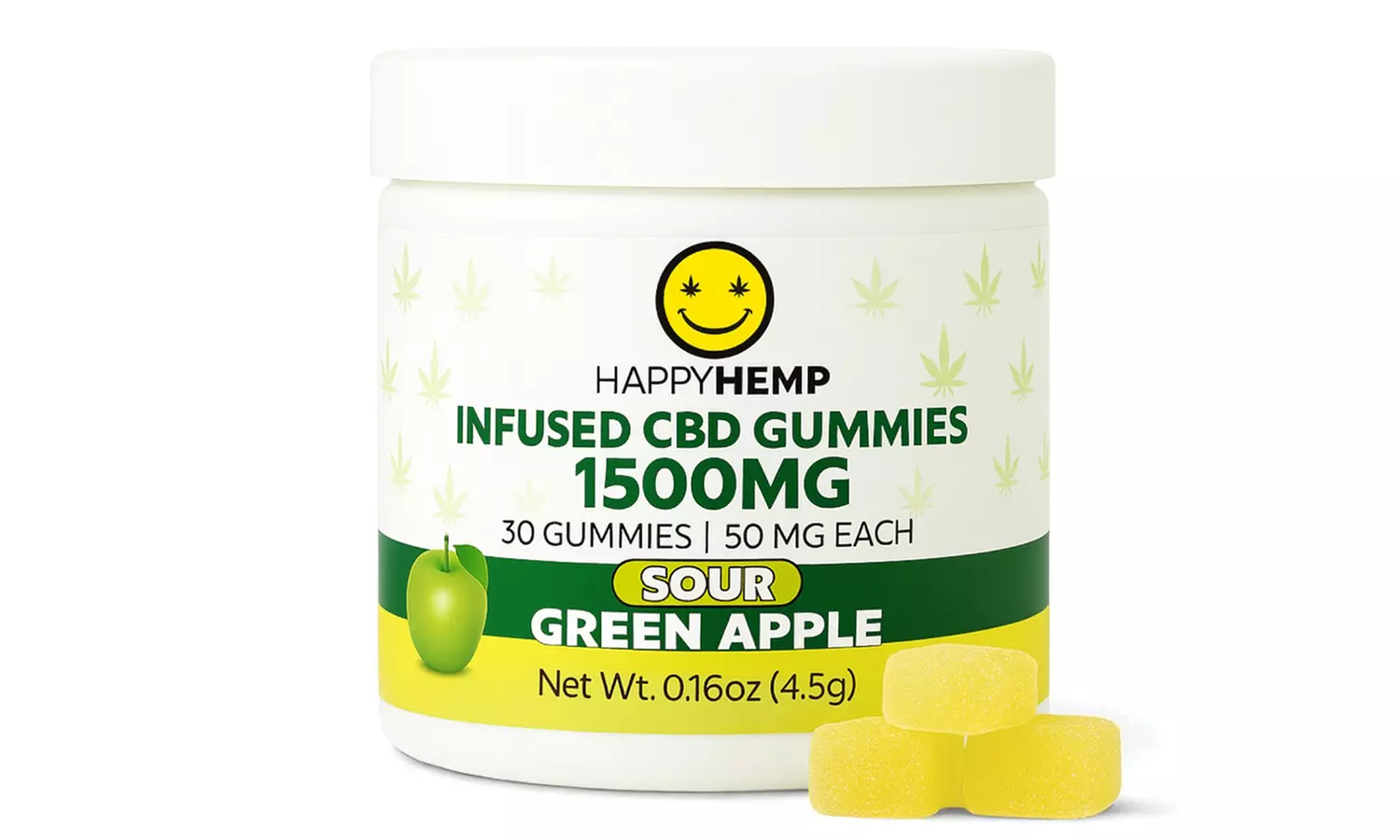 Happy Hemp SOUR Infused CBD Gummies - High Potency