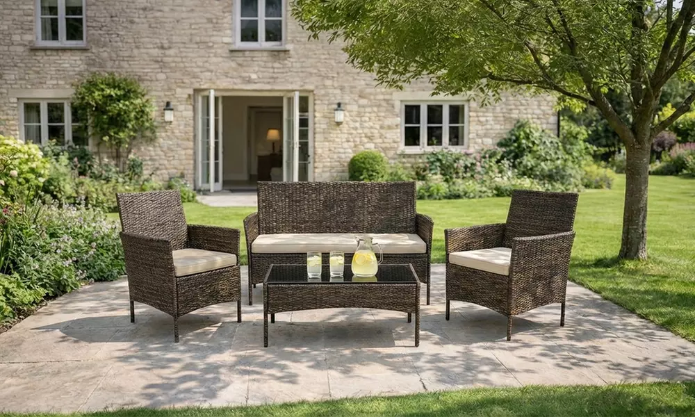 Ensemble de jardin 4 places "Salou" en résine tressée de Kocoon