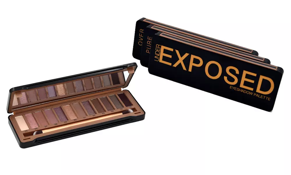 Beaute Basics Exposed Eyeshadow Palette with Two-Sided Brush. Multiple Options Available. - Primary Image