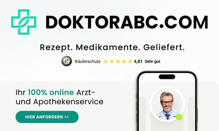 1 € für einen Gutschein im Wert von 29.90 €, der für ein ärztliches e-Rezept verwendet werden kann DoktorAbc - DoktorAbc