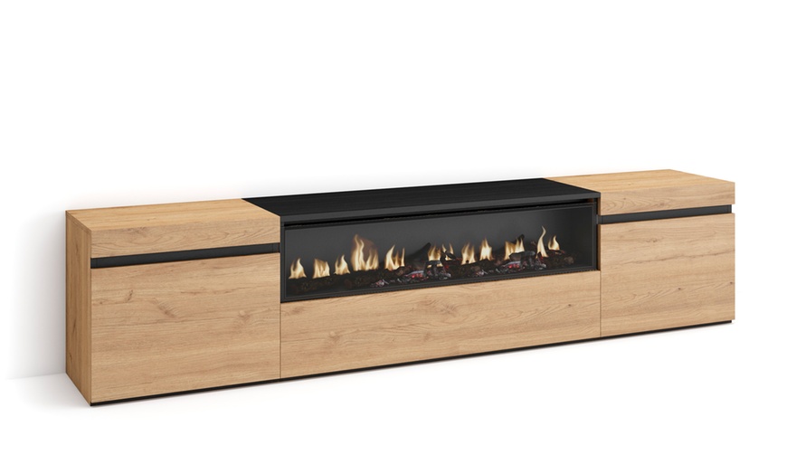 Image 10: Meuble TV avec cheminée électrique ou espace de rangement