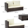 Image 19: Outsunny Rattan Effect Garden Sofa Set