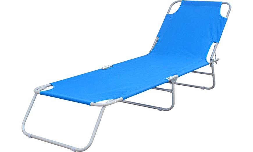 Image 5: Chaise longue pliable pour extérieur