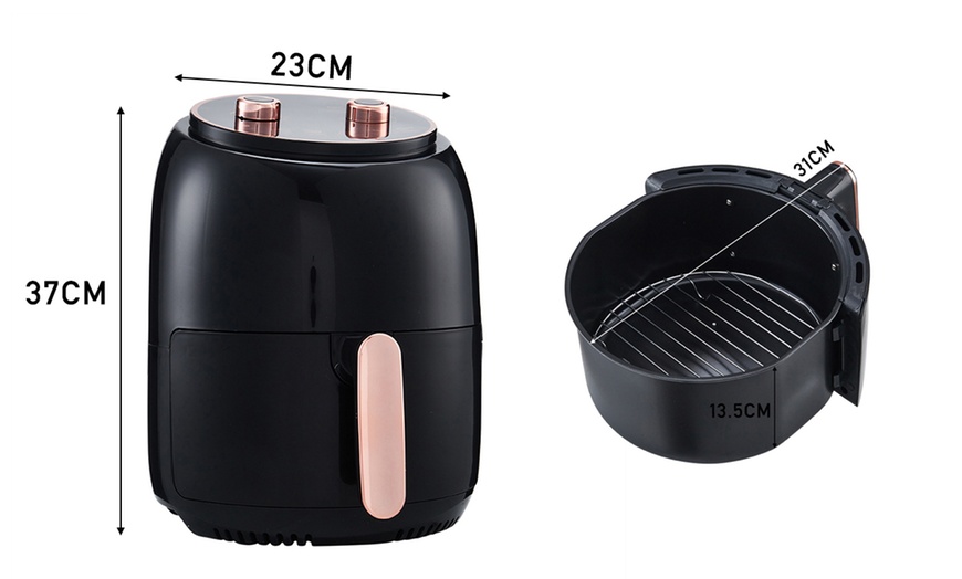 Image 8: 5.5L Knob Air Fryer Black