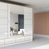 Image 12: Sweden Modern High Gloss Wardrobe with Drawers