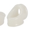 Image 3: Silicone Enhancer Penis Sleeve C-Ring Scrotum Ring Penis Extender