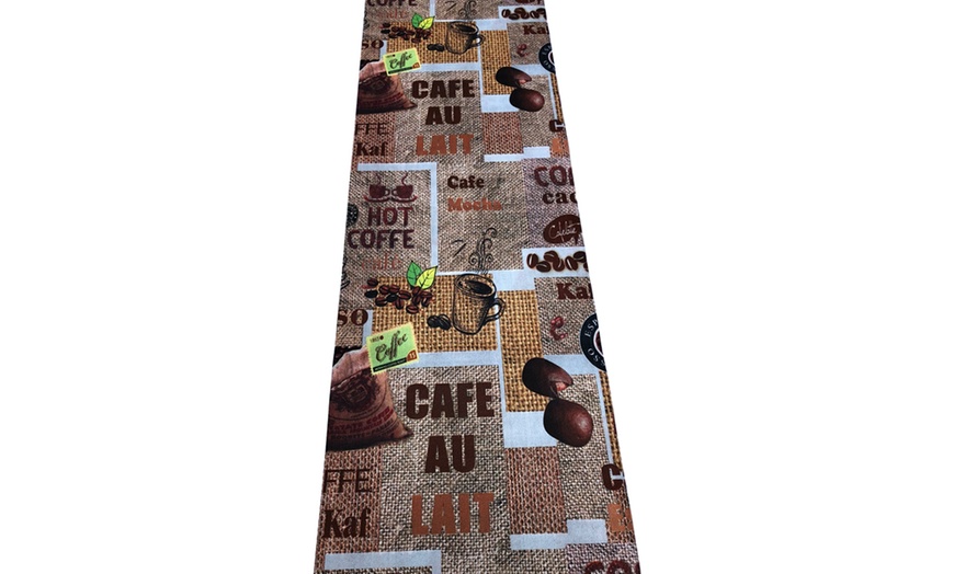 Image 4: Coffee-Themed Kitchen Rug