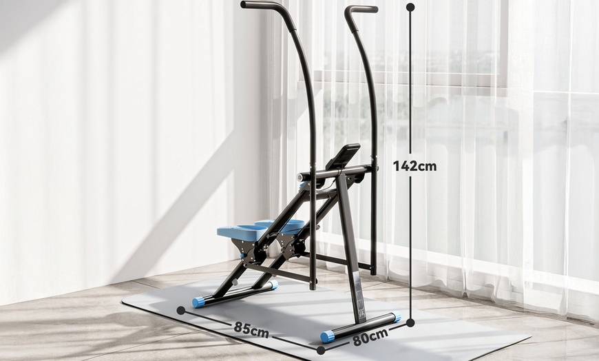Image 5: SPORTNOW Stair Stepper, Adjustable Pedal Heights for Home Gym