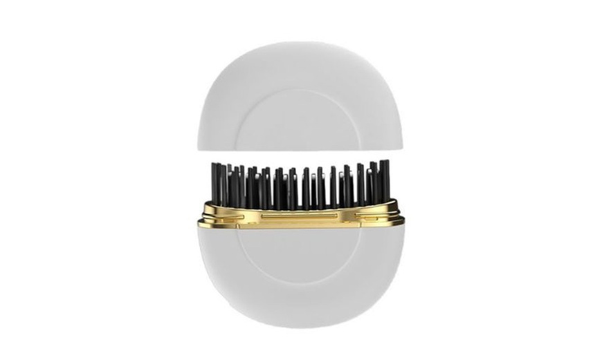 Image 4: Cordless Ionic Hair Straightener Brush 