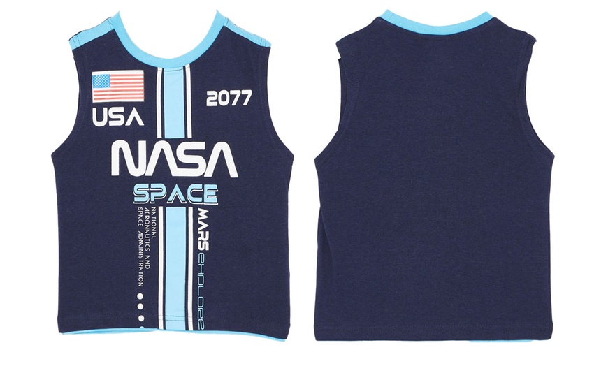 Image 4: Camiseta de tirantes con el logotipo de NASA para niños