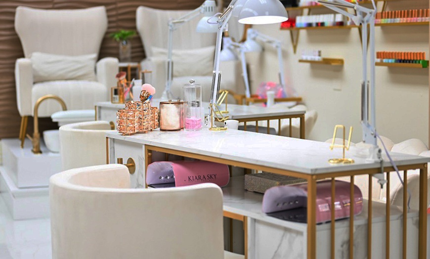 Image 5: One or Two 50 or 90-Min Gel Manicure & Pedicure Sessions for One