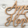 Image 1: Personalisierbarer Schriftzug aus Holz mit 2 Namen und Herz