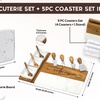Image 15: 11pc Custom Marble Charcuterie Board + 5pc Coaster Set