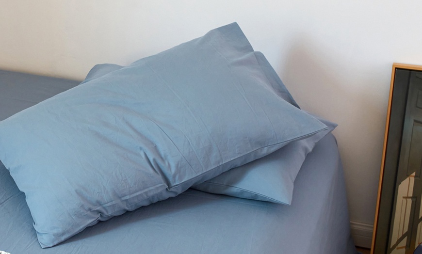 Image 8: Pure Cotton 2 Piece Pillowcase Set
