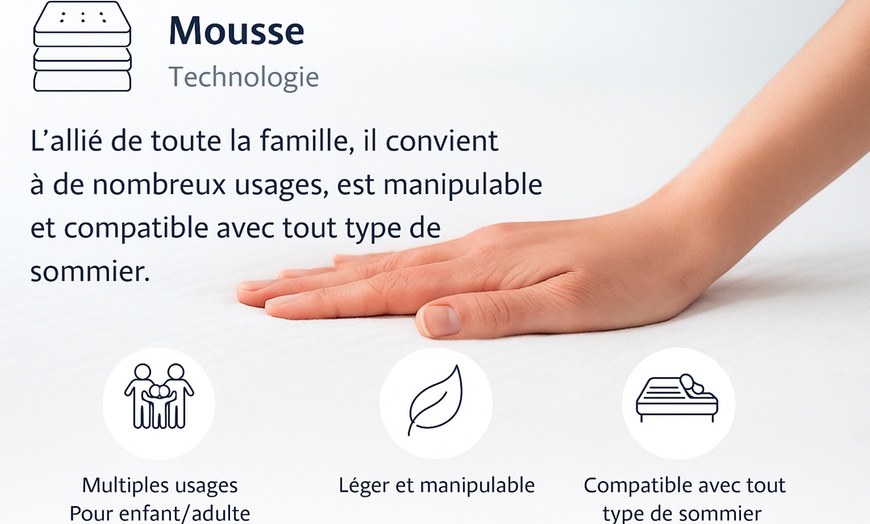 Image 11: Matelas Ergo mousse Haute Densité et latex, fabrication française