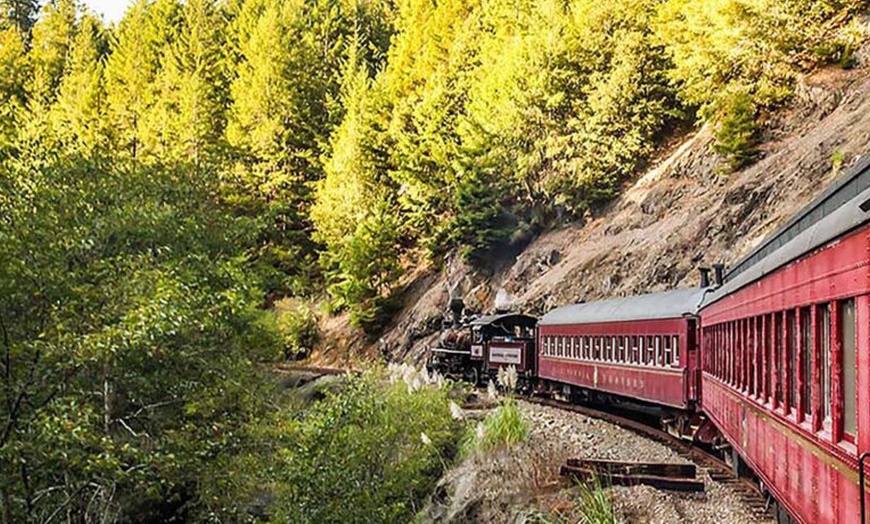 Image 2:  Scenic Redwood Train Ride for 1, 2, 4 with a Stop at Glen Blair Bar 