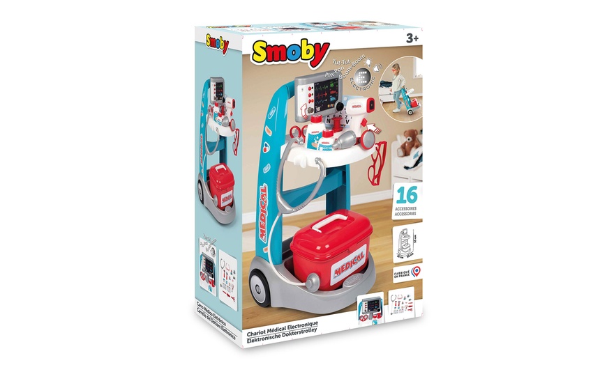 Image 3: Smoby Medical Roleplay Electronic Trolley