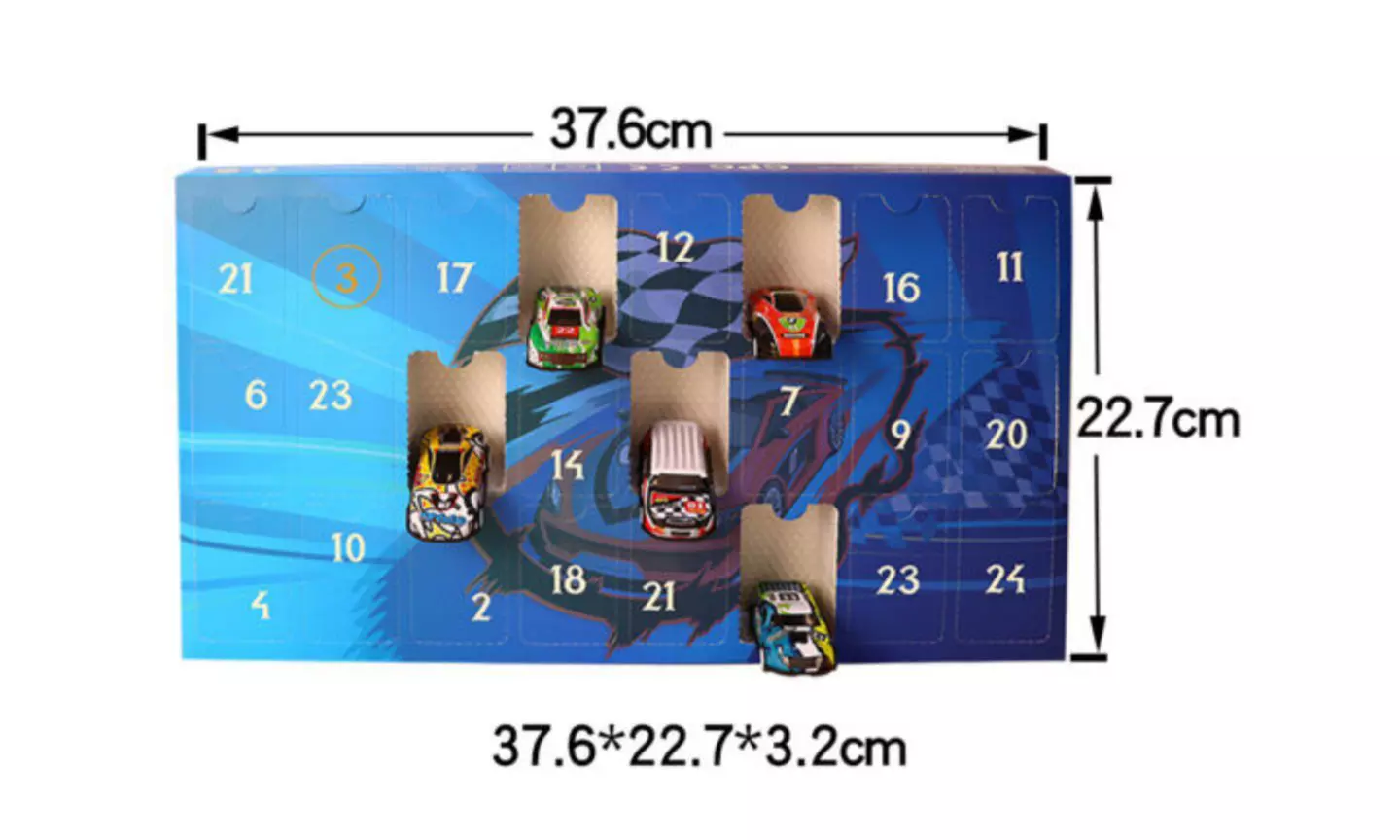 24-Day Race Car Advent Calendar, Limited Edition Racing Cars