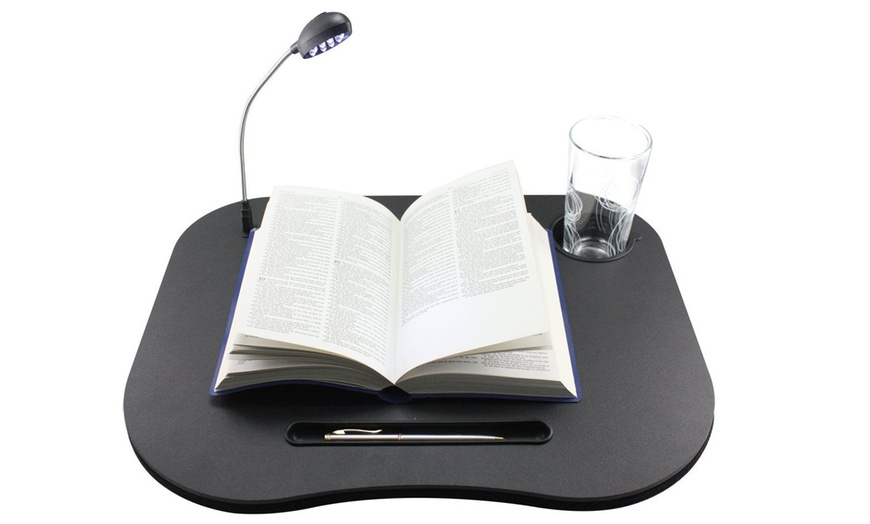 Image 1: Lap Desk with Light