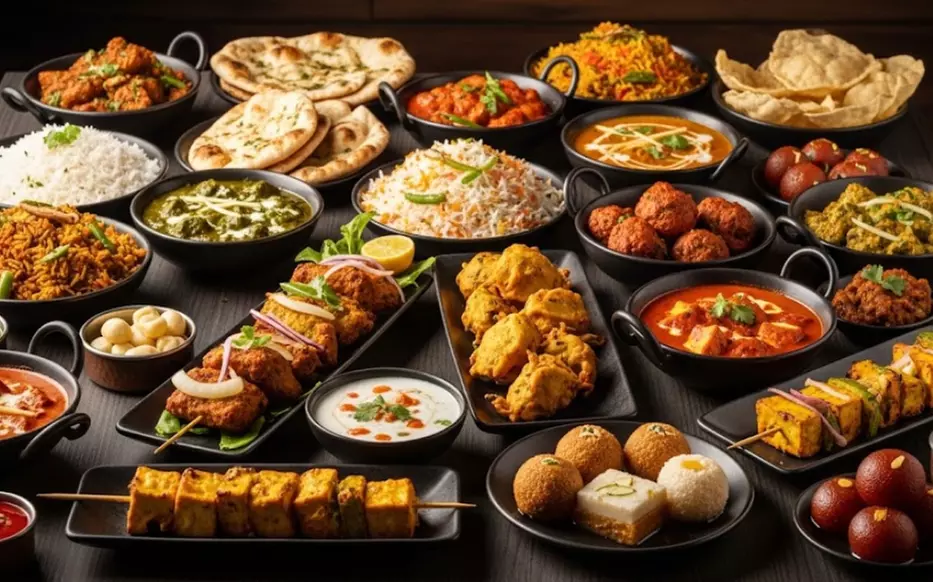 Indisches 2-Gänge-Veggie-Menü mit Vor- &Hauptspeise für 1 - 4 Personen