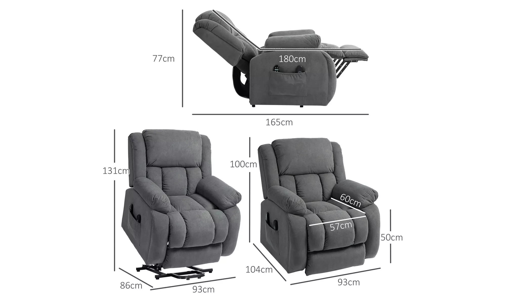 HOMCOM Power Lift Recliner Chair