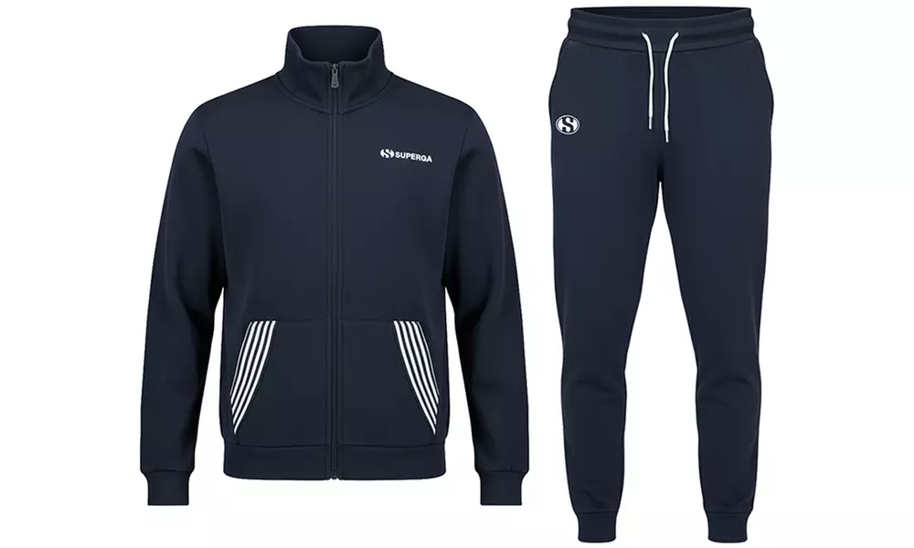 Tuta uomo Superga in cotone felpato