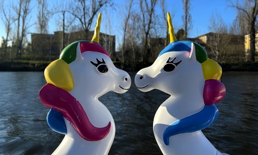 Image 3: Magical Unicorn Pedal Boat Rides for Child, Adult, or Family Ticket