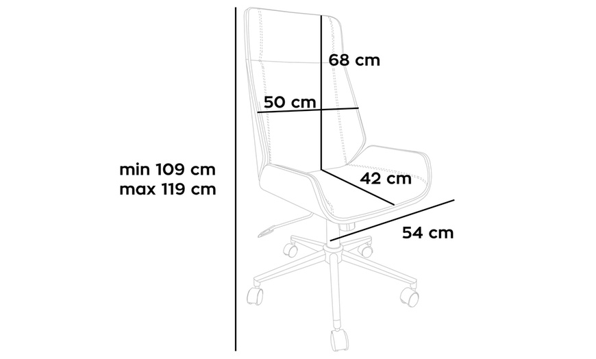 Image 4: Silla de oficina ejecutiva Svezia de Frankystar