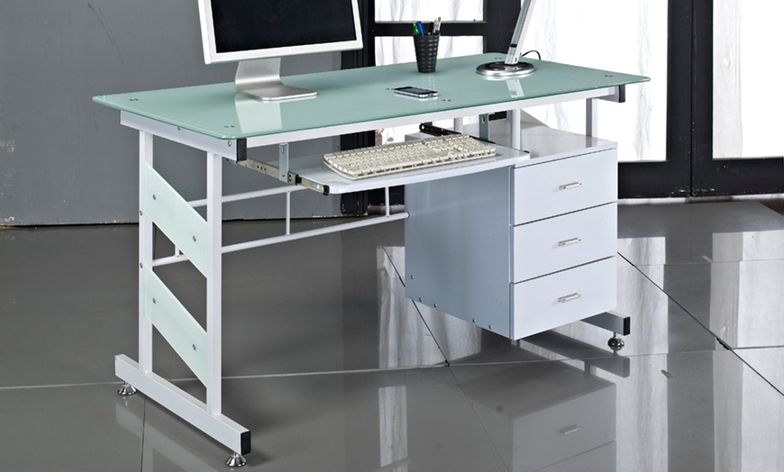 Image 7: Glass Top Desks, Four Designs