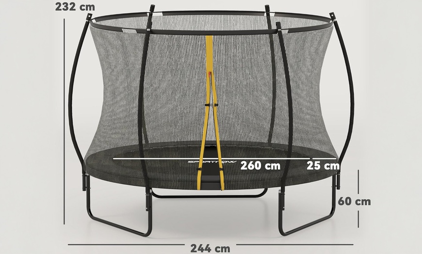 Image 6: 8ft Trampoline with Enclosure Net and Spring Cover