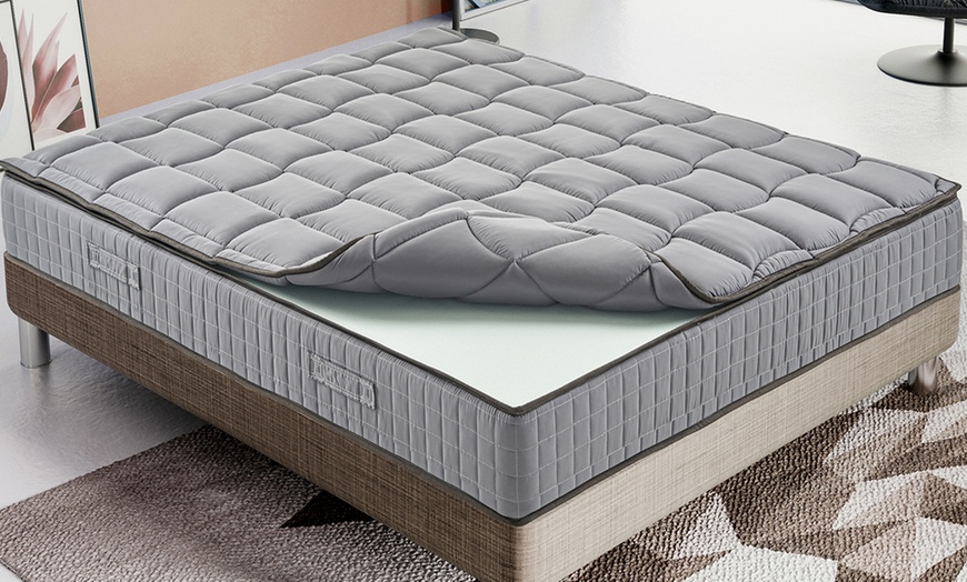 Image 2: Orthopedische springverenmatras met afneembare topper van traagschuim