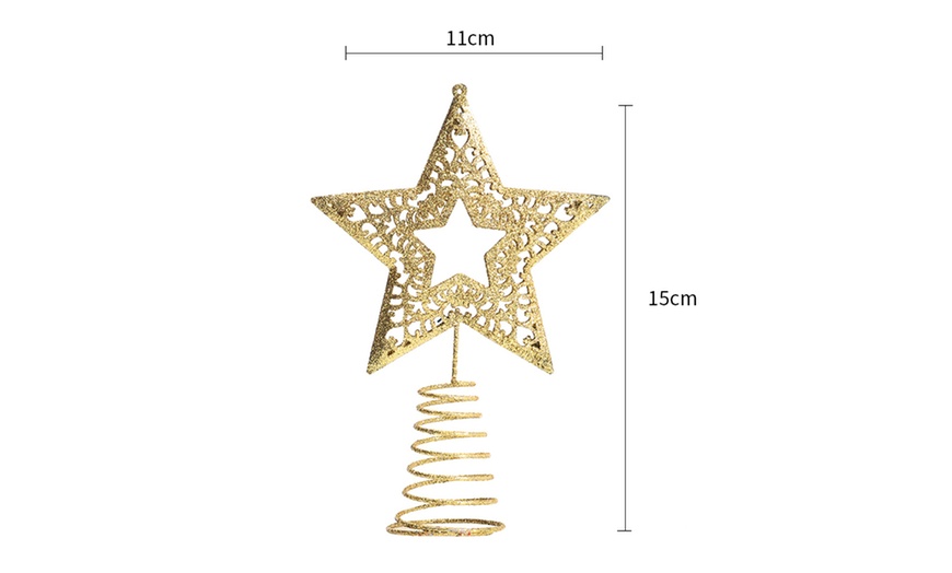 Image 20: Gold and Silver Star Christmas Tree Toppers