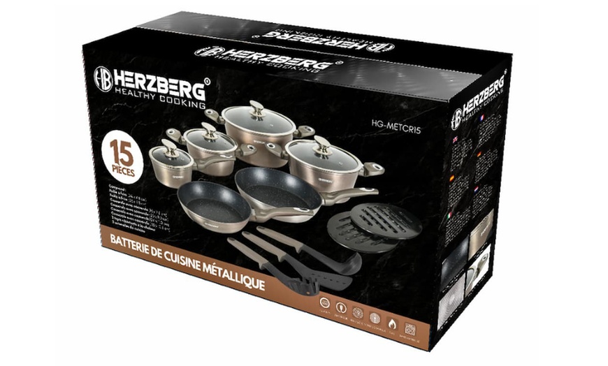 Image 12: Batteria da cucina da 14 o 15 pezzi Herzberg