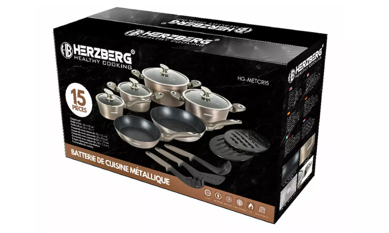 Batteria da cucina da 14 o 15 pezzi Herzberg