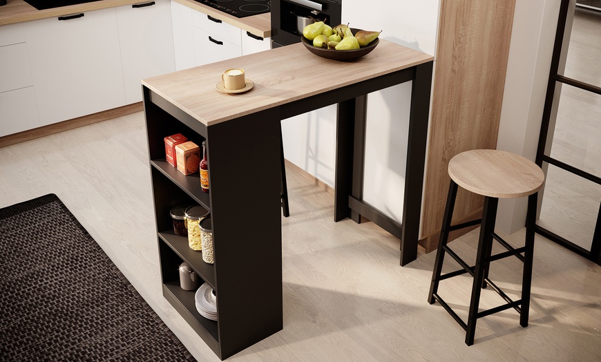 Image 3: Tavolo alto Kyra con sgabelli