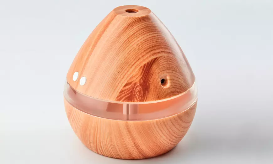 Image 4: Humidificador Led y difusor aromático de madera