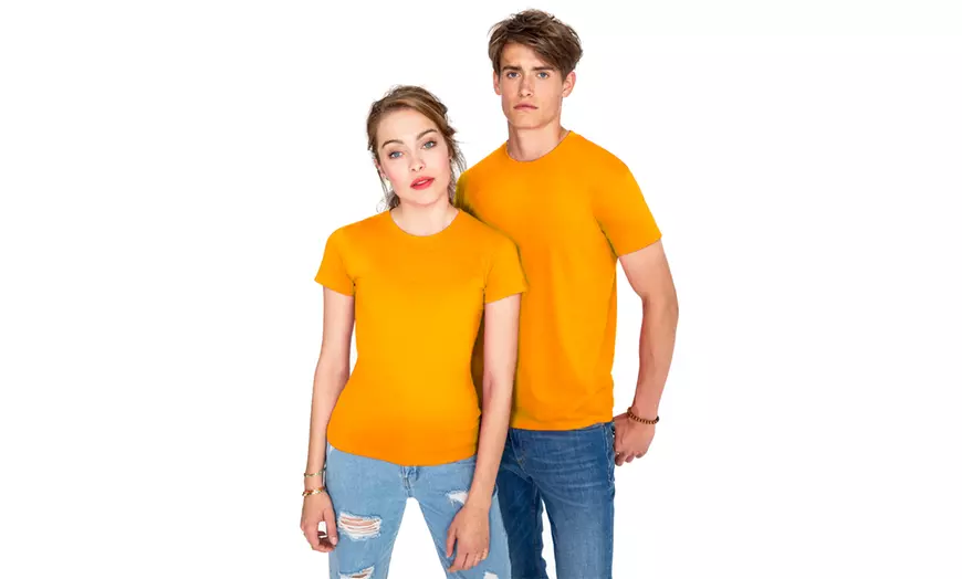 Image 13: Pak van 10 basic t-shirts met verschillende kleuren