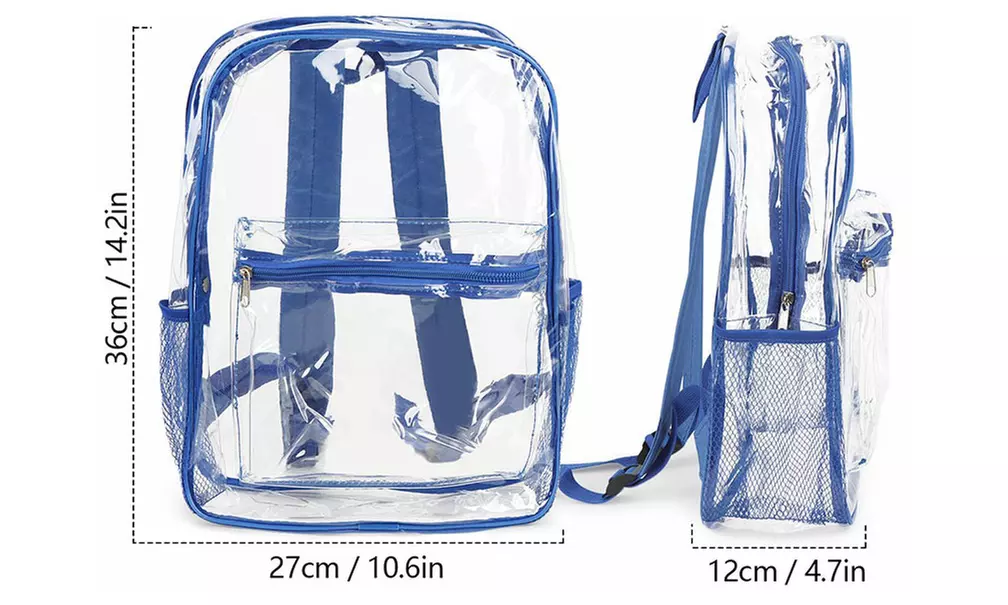 Clear Backpack Duty PVC Transparent Shoulder School Bag