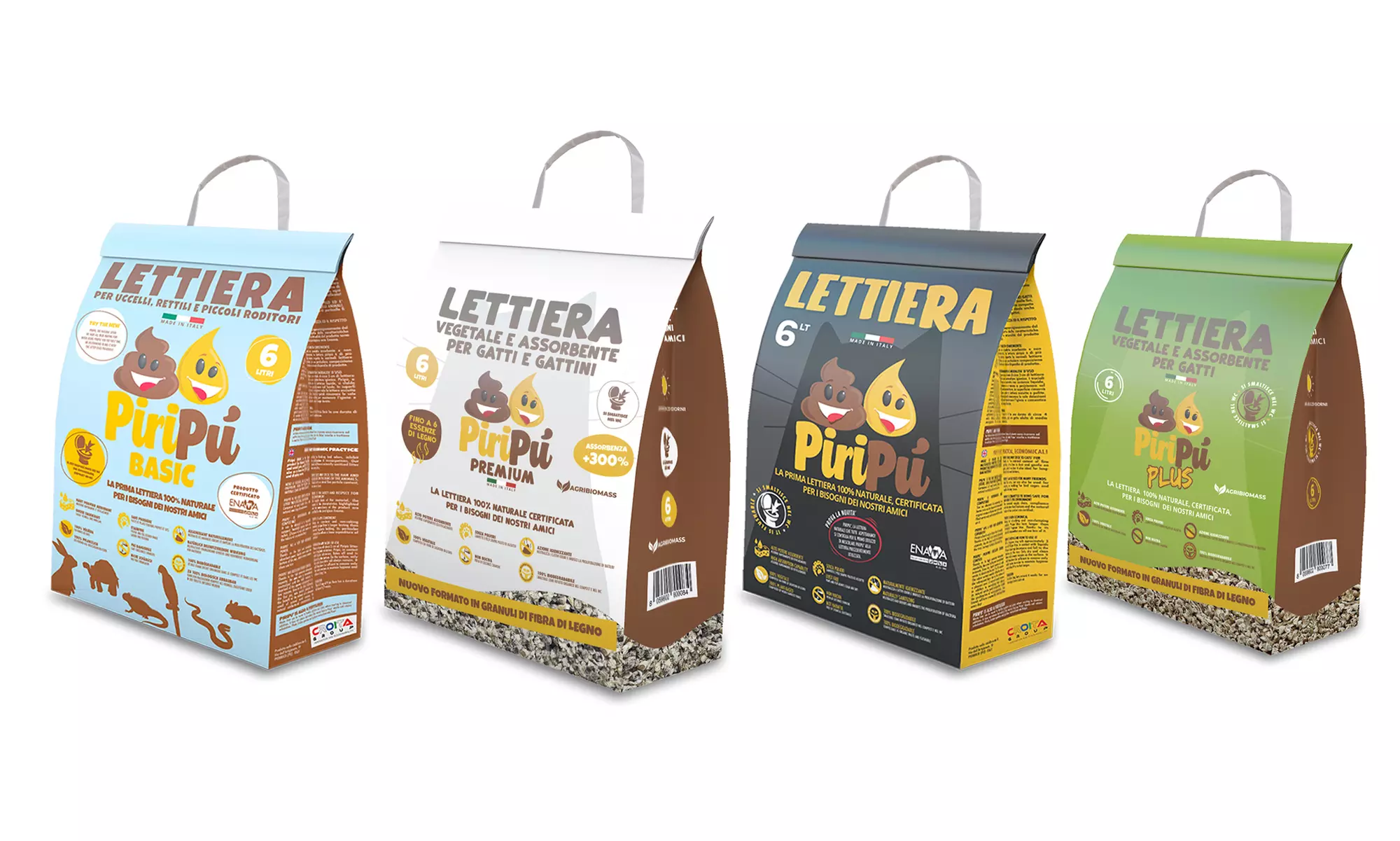 Fino a 8 confezioni di lettiera assorbente Naturale Piripù