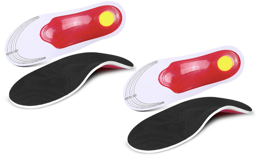 Image 2: One or Two Pairs of Orthotic High Arch Support Insoles Gel Pads