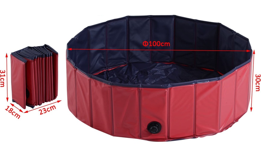 Image 10: PawHut Round Pet Paddling Pool in Various Sizes