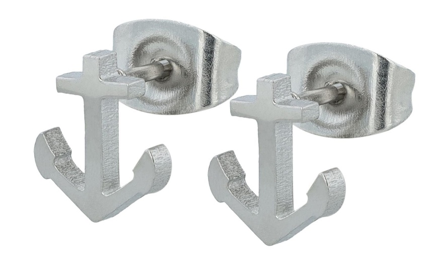 Image 62: Akzent Edelstahl-Ohrstecker für Damen