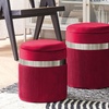 Image 9: Poufs en velours de luxe avec espace de rangement
