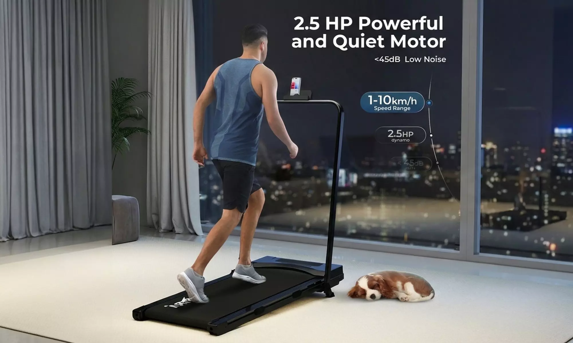 Centra Smart Foldable Home Treadmills With App Integration