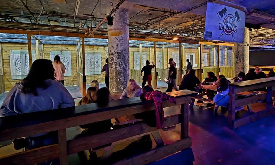 Experience 1 or 2 Hr Axe Throwing for Up To 4 or 6 Guests & More Games
