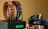 Mio Marino Men's Two-Pack Prong Buckle Classy Genuine Leather Dress Belt