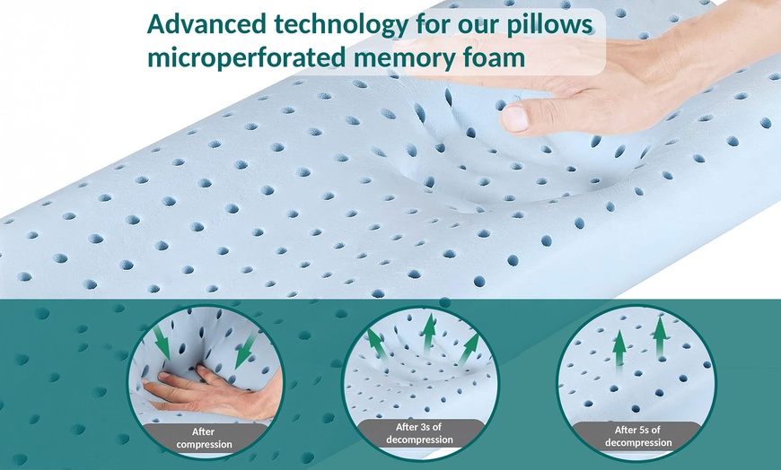 Image 6: Almohada de espuma viscoelástica con funda refrescante, de Sampur