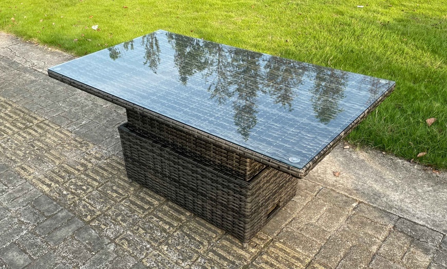 Image 3: Rattan Effect Garden Furniture Set